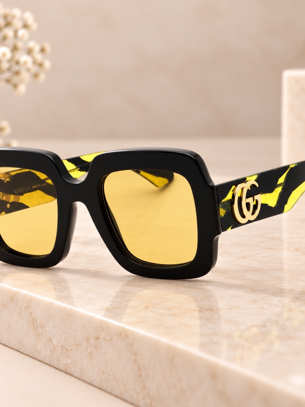 Gucci GG1547S Sunglasses with Yellow Lenses